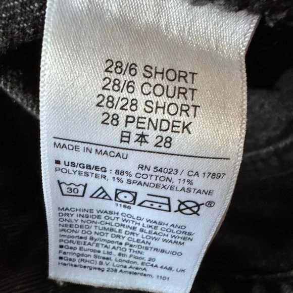 Gap Size 6S 90’s High Rise Straight Denim in Washed Black - Picture 5 of 10